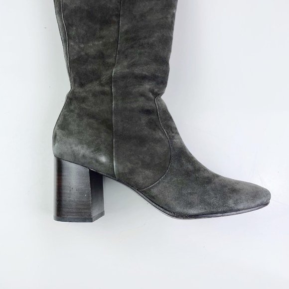 ⚡️SOLD⚡️ frye the clara grey suede over the knee heeled boots - size 9.5 - Picture 5 of 11